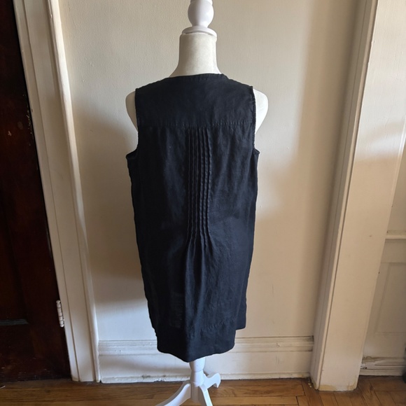 Quince, 100% Linen Sleeveless Swing Dress, Black, Size S - Picture 4 of 7